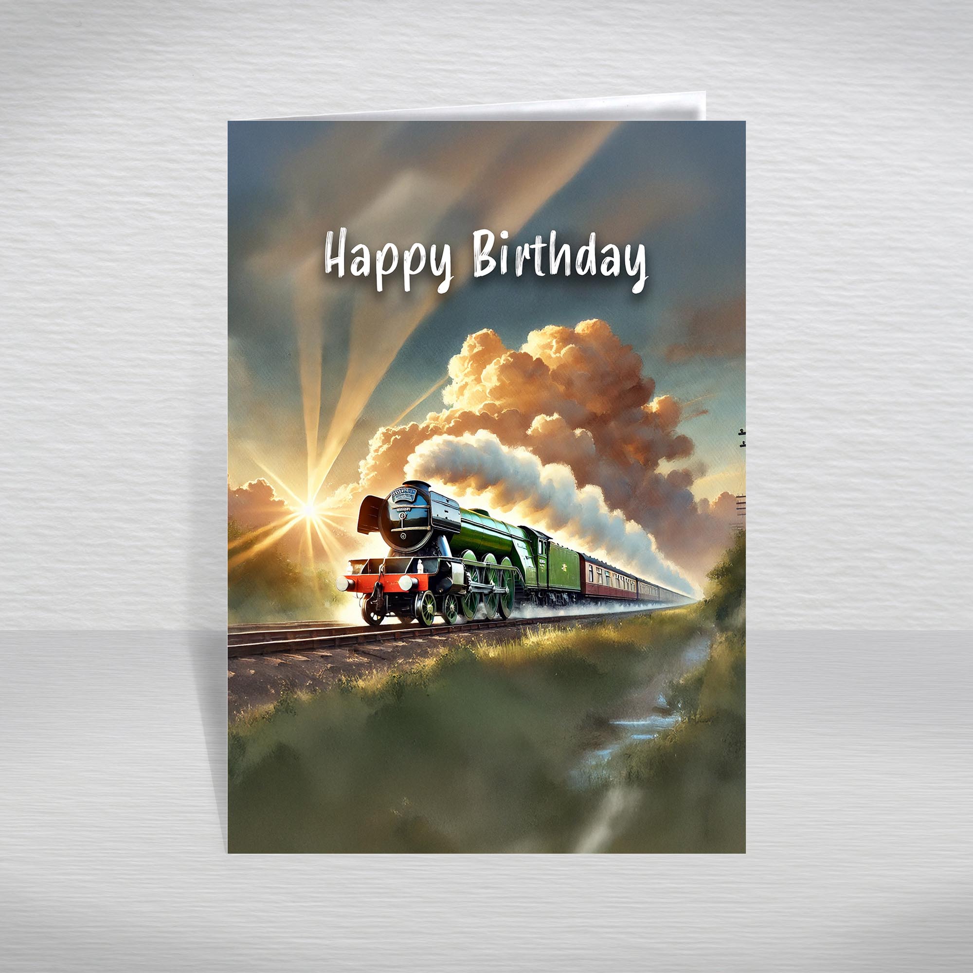 Flying Scotsman greeting card