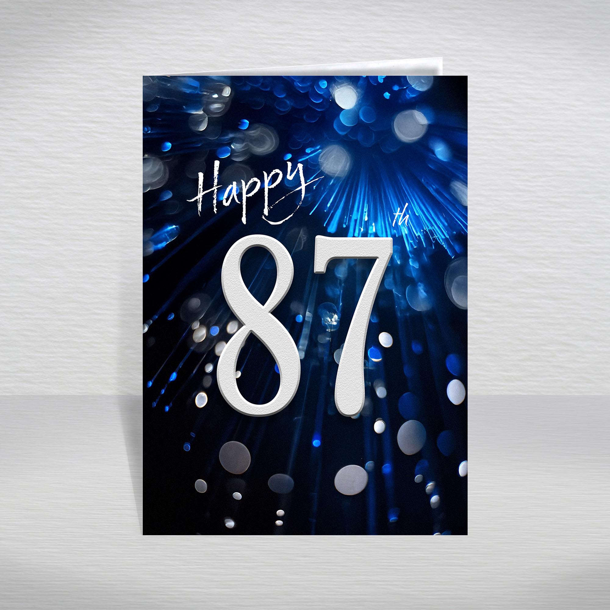Happy Birthday Card for Men Ages 16-105 – Blue Silver A5 Male Adult Greeting - Picture 215 of 271