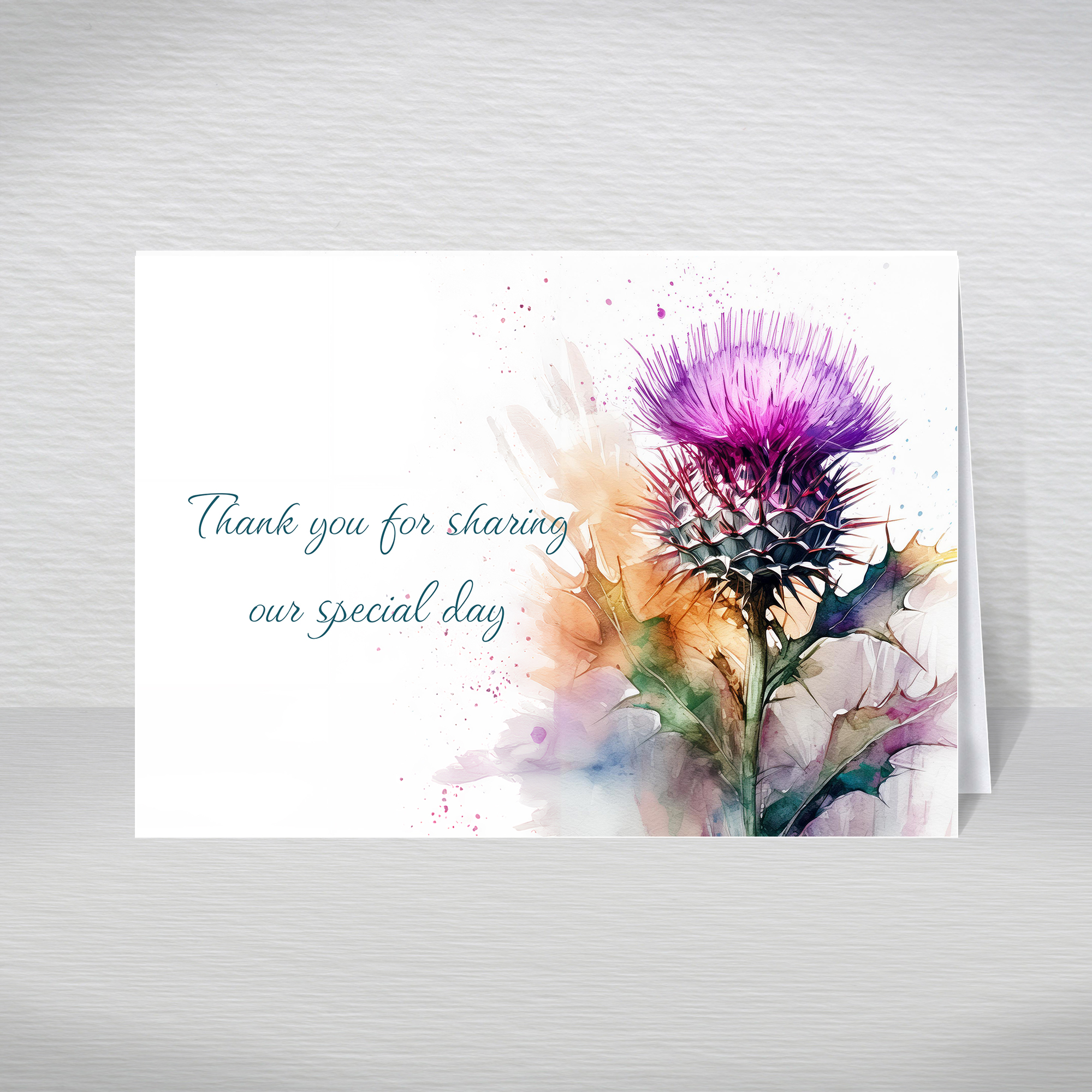Scottish Wedding Invitations Reception Invites Save Date Evening RSVP Thistle - Picture 16 of 17